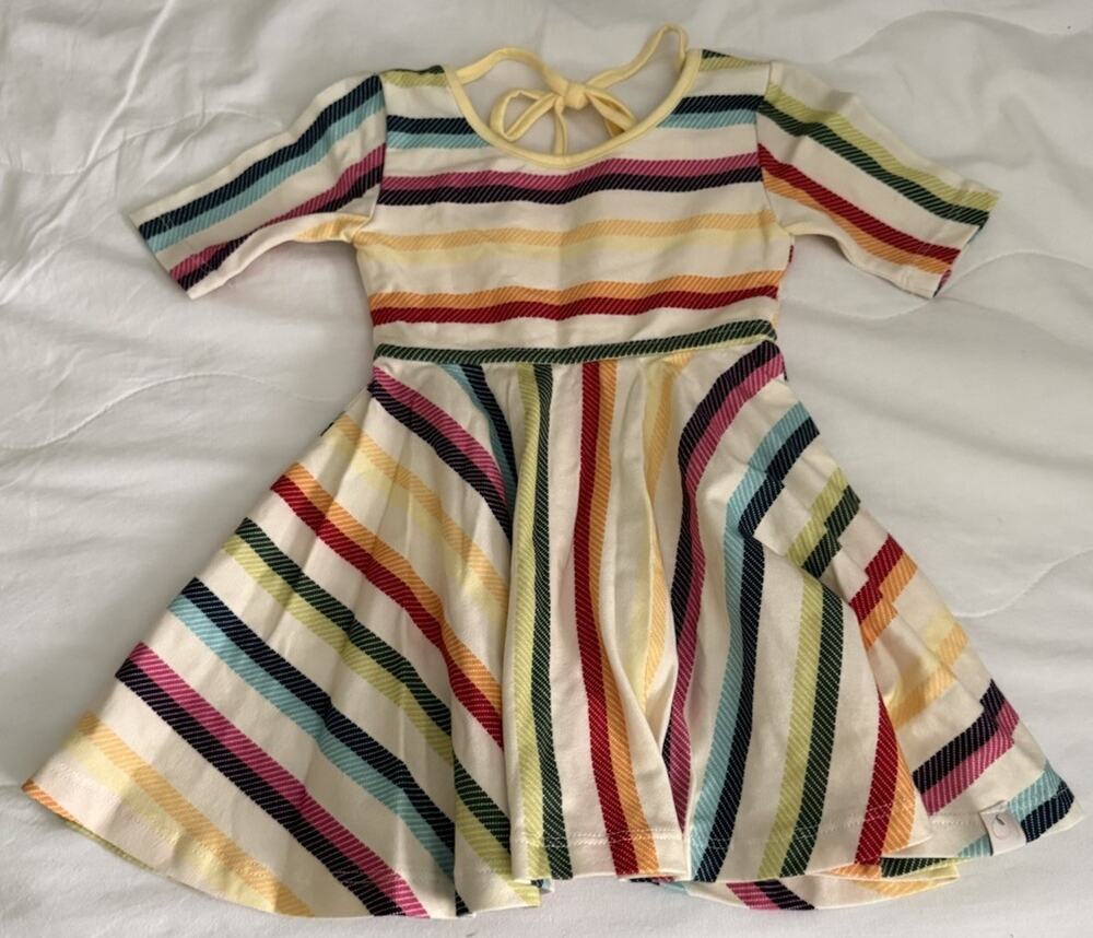 Omi Jo Well Dressed Wolf SS20B “After the Storm” Dress Multicolor Stripe 12M NWT